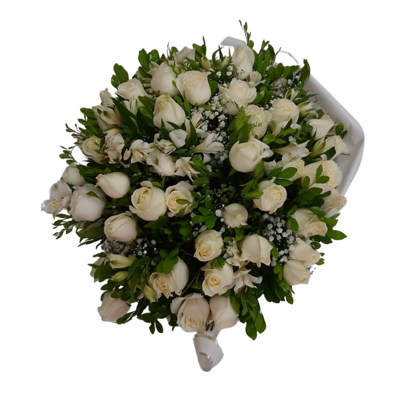 2 Buquê Esplendor de 48 Rosas Brancas - Imagem 2