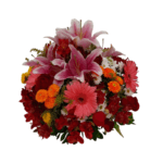 Cesta de Flores Coloridas