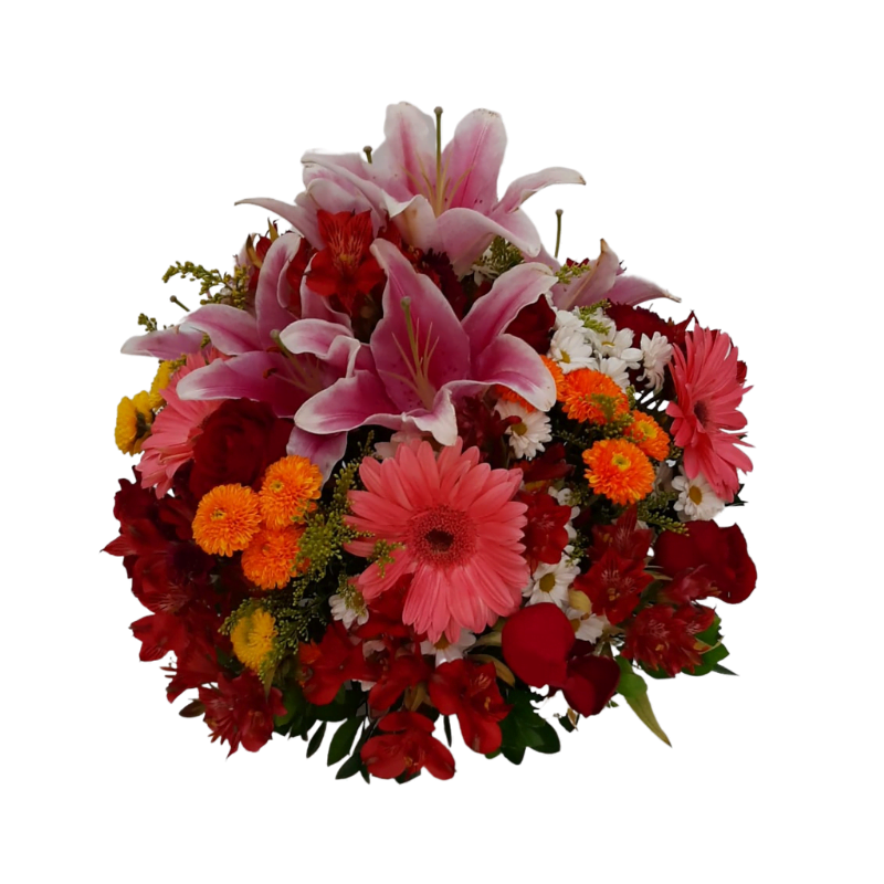 4 Cesta de Flores Coloridas