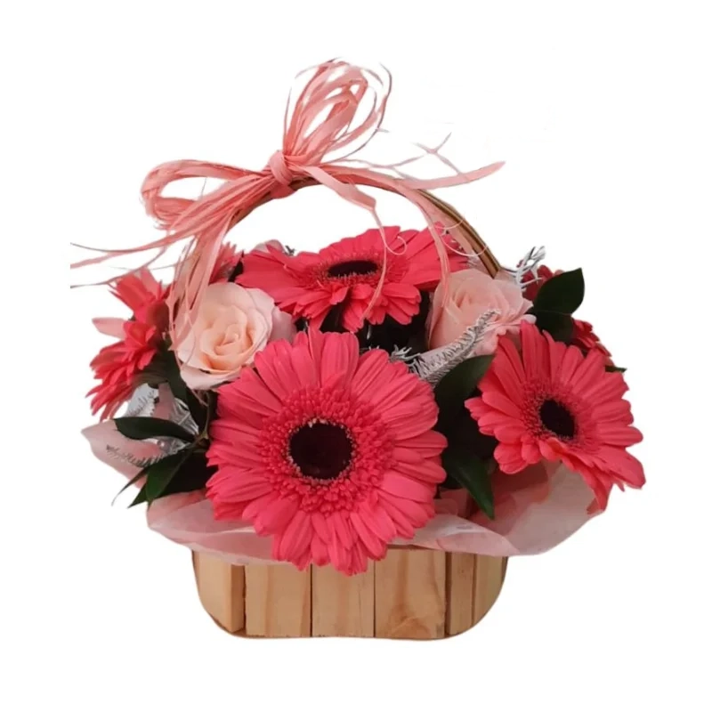 Cestinha Mimo com Rosas Cestinha Mimo com Rosas