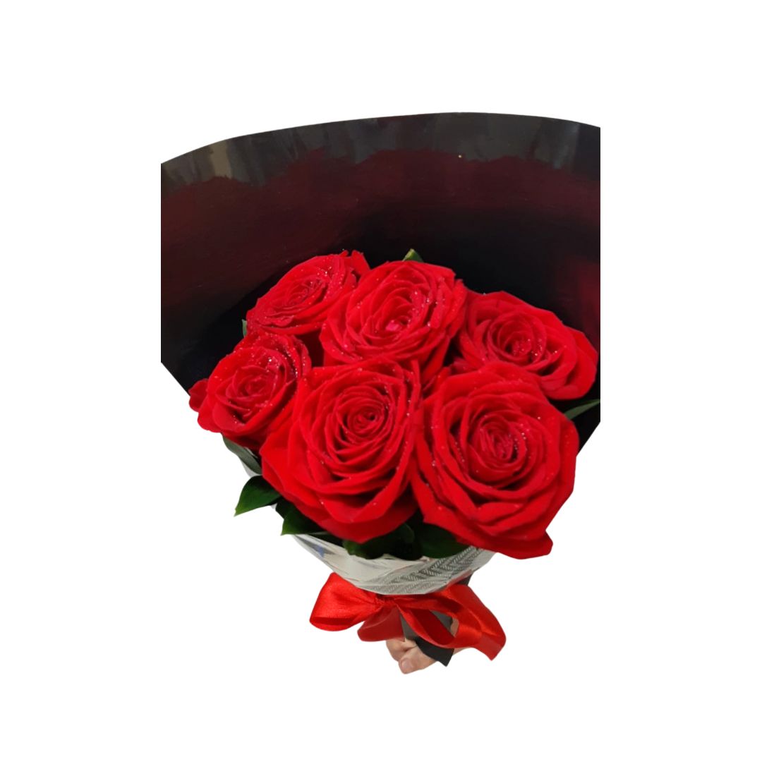 Buquê Ato de Amor com 6 rosas colombianas Buquê Ato de Amor com 6 Rosas Colombianas - Imagem 2