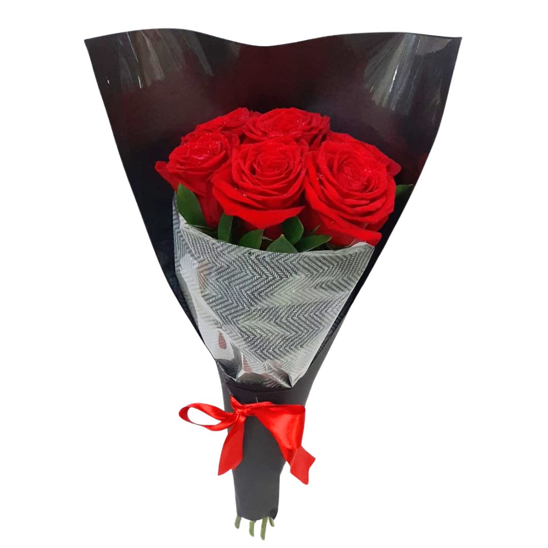 Buquê Ato de Amor com 6 rosas colombianas Buquê Ato de Amor com 6 rosas colombianas