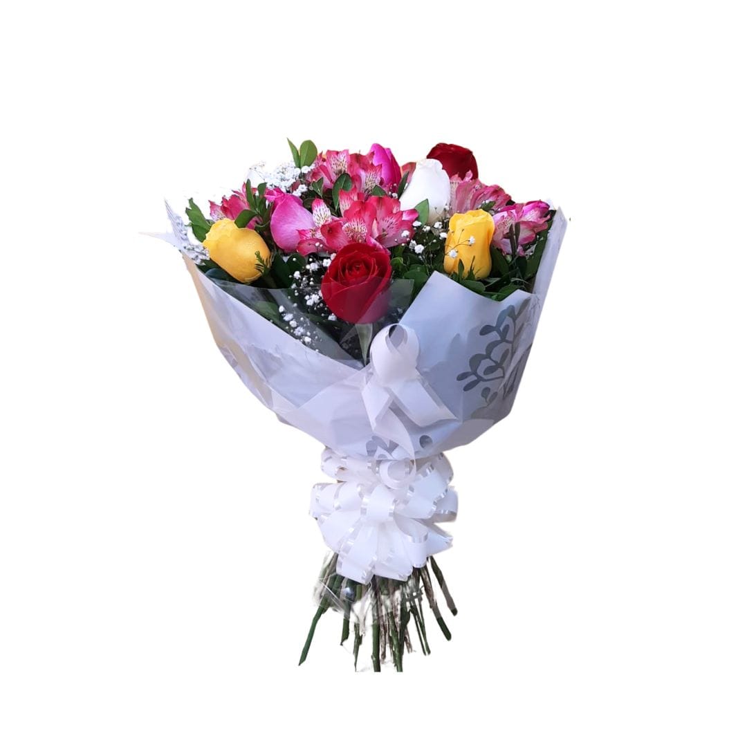 Buquê Rosas e Astroemérias Buquê Rosas e Astroemérias