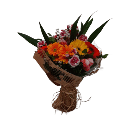 Buquê Pequeno de Flores de Campo com Gerberas